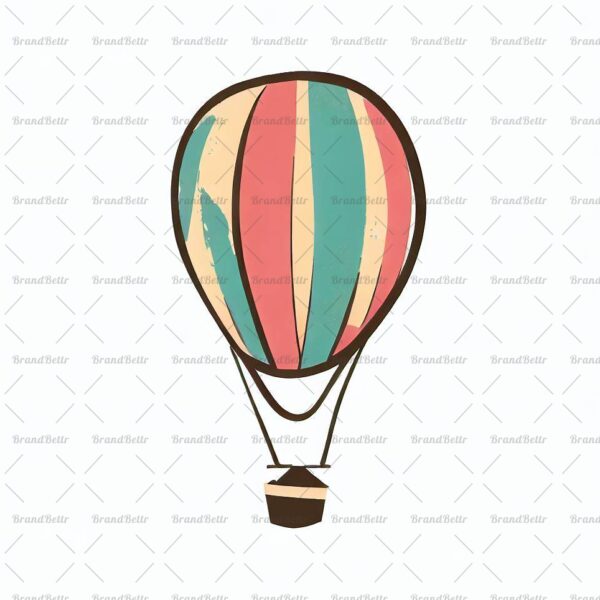 Verspielter Heißluftballon